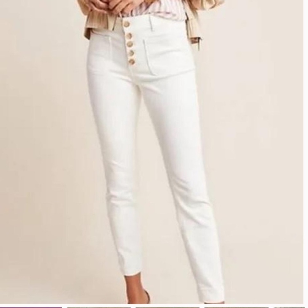 Anthropology oil to high rise denim legging’s